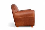 sillÓn george cuero natural lateral