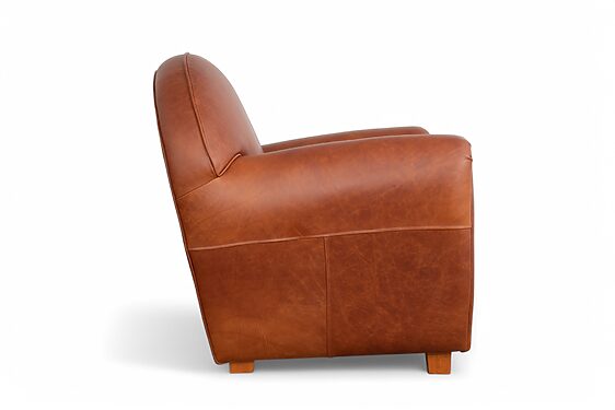 sillÓn george cuero natural lateral