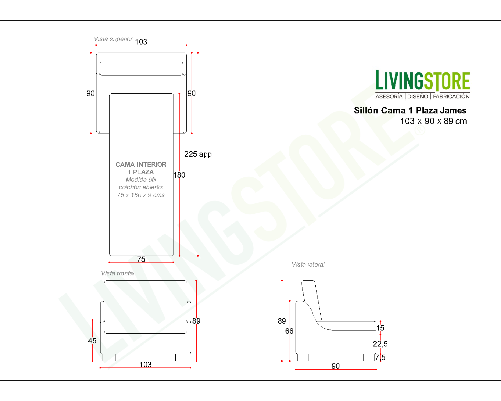 planimetria sofa cama urban 1 plaza octubre 2025