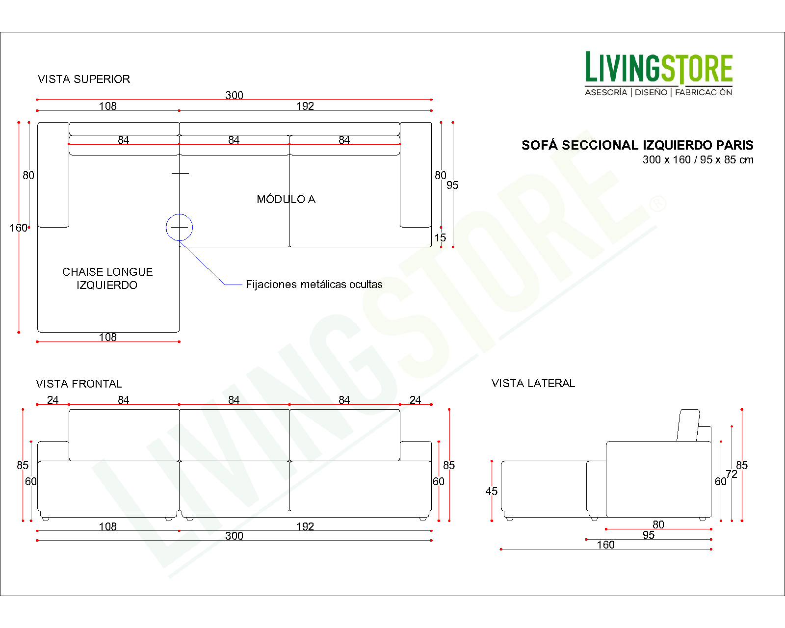 planimetria sofa seccional izquierdo paris img